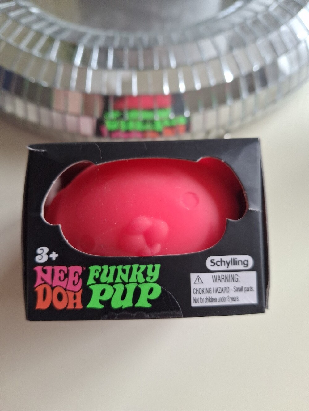 New Nee Doh Needoh Funky Pup Pink Squeeze Ball Super Squish In Hand FAST SHIP